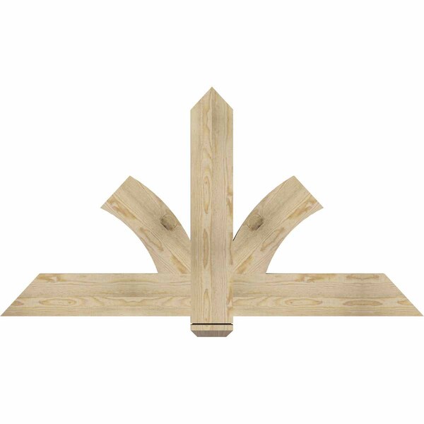 Ekena Millwork Redmond Rough Sawn Timber Gable Bracket, Douglas Fir, 60"W x 32"H x 2"D x 6"F, 13/12 Pitch GBW060X32X0206RED00RDF - main